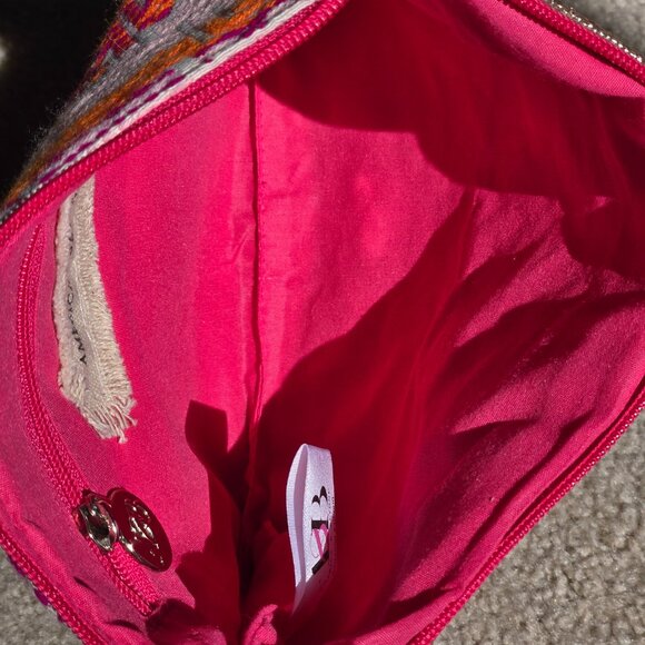 NWOT America & Beyond Summer Garden Sequin Beaded Clutch Wristlet Zippered Pouch - Picture 6 of 6